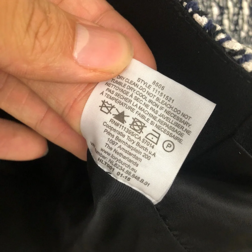 Tory Burch Tweed Contrast Weave Neck Jacket